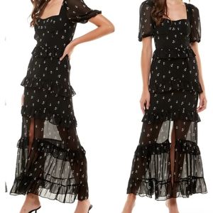 Wayf cici bustier tiered dress.